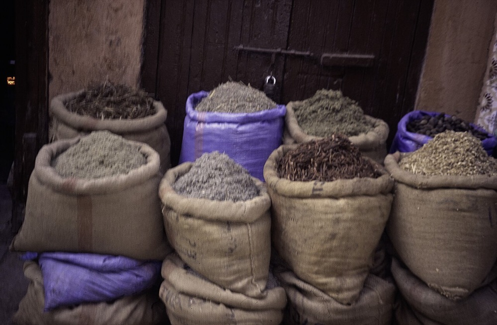 Sacks of grain and animal feed